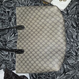 Gucci Cream and Black Tote Bag with Iconic Pattern